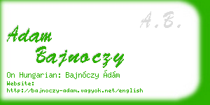 adam bajnoczy business card